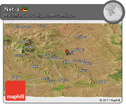 Satellite Panoramic Map of Netia