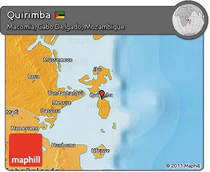 Political 3D Map of Quirimba