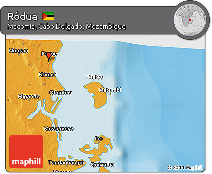 Political 3D Map of Ródua