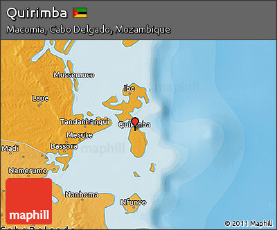 Political 3D Map of Quirimba