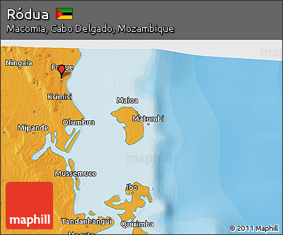 Political 3D Map of Ródua