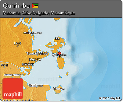 Political 3D Map of Quirimba