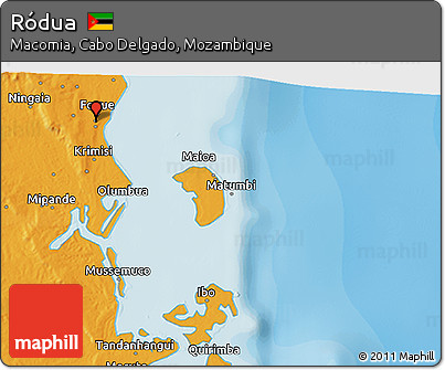 Political 3D Map of Ródua