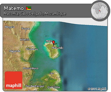 Satellite 3D Map of Matemo