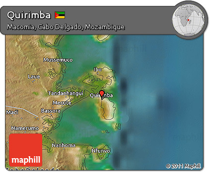 Satellite 3D Map of Quirimba