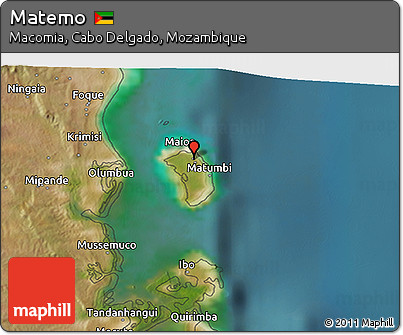 Satellite 3D Map of Matemo