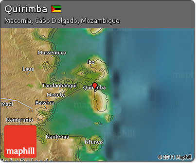 Satellite 3D Map of Quirimba