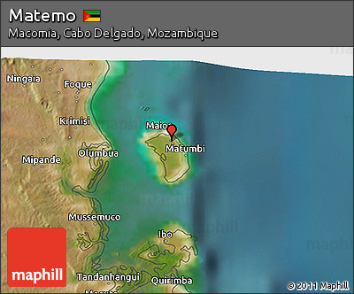 Satellite 3D Map of Matemo