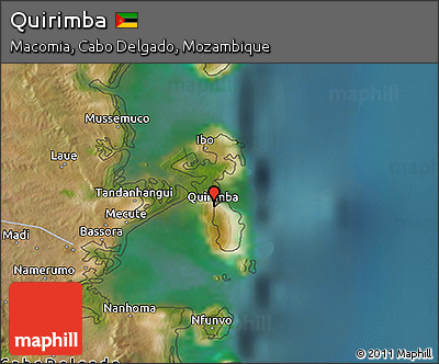 Satellite 3D Map of Quirimba