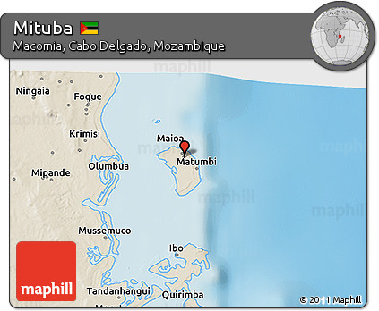 Shaded Relief 3D Map of Mituba
