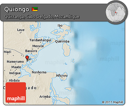 Shaded Relief 3D Map of Quiongo