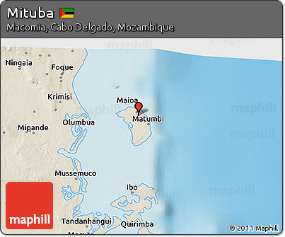 Shaded Relief 3D Map of Mituba