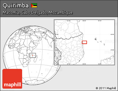 Blank Location Map of Quirimba