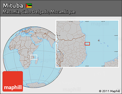 Gray Location Map of Mituba