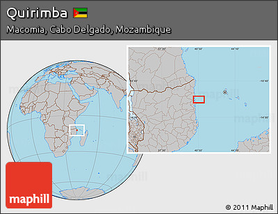 Gray Location Map of Quirimba