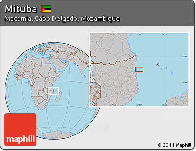 Gray Location Map of Mituba