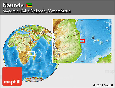 Physical Location Map of Naunde
