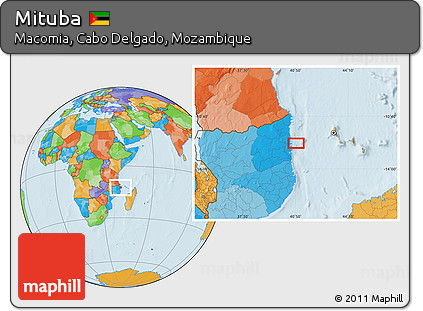 Political Location Map of Mituba