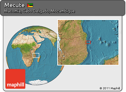 Satellite Location Map of Mecute