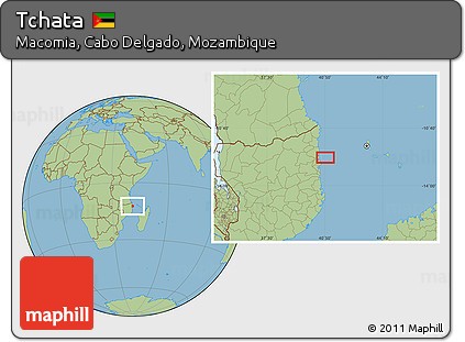 Savanna Style Location Map of Tchata