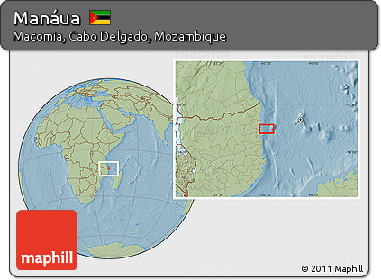 Savanna Style Location Map of Manáua, hill shading