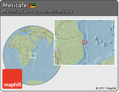 Savanna Style Location Map of Mesitafe, hill shading