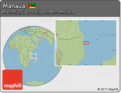 Savanna Style Location Map of Manáua
