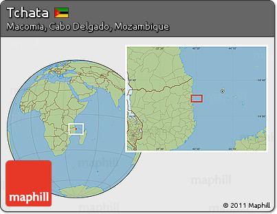 Savanna Style Location Map of Tchata