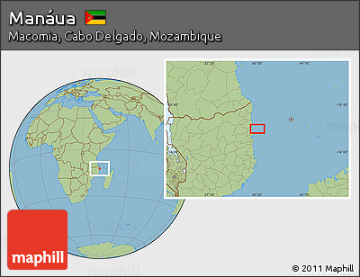 Savanna Style Location Map of Manáua