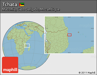 Savanna Style Location Map of Tchata