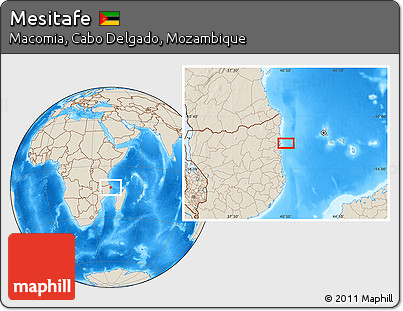 Shaded Relief Location Map of Mesitafe