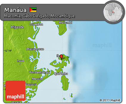 Physical Map of Manáua