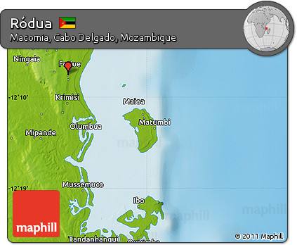 Physical Map of Ródua