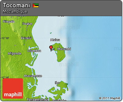 Physical Map of Tocomani