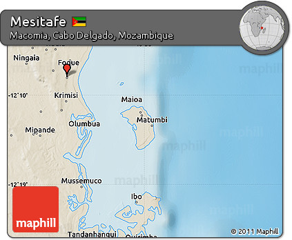 Shaded Relief Map of Mesitafe