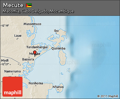Shaded Relief Map of Mecute