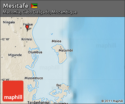 Shaded Relief Map of Mesitafe