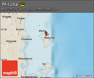 Shaded Relief Map of Mituba