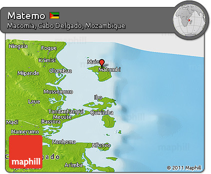 Physical Panoramic Map of Matemo