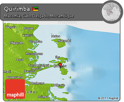 Physical Panoramic Map of Quirimba