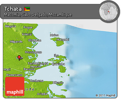Physical Panoramic Map of Tchata