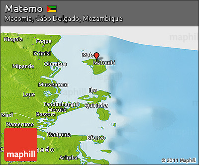 Physical Panoramic Map of Matemo