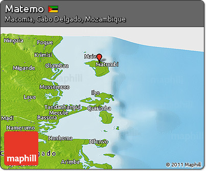 Physical Panoramic Map of Matemo