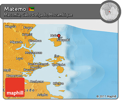 Political Panoramic Map of Matemo