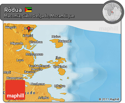 Political Panoramic Map of Ródua