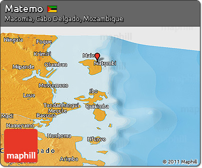 Political Panoramic Map of Matemo