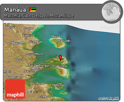 Satellite Panoramic Map of Manáua