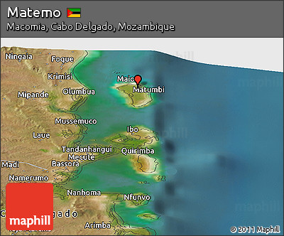 Satellite Panoramic Map of Matemo