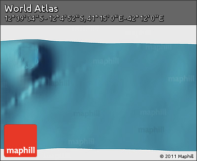 Satellite 3D Map of the Area around 12° 22' 13" S, 41° 43' 30" E