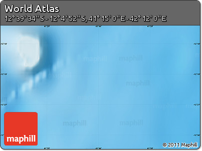 Physical Map of the Area around 12° 22' 13" S, 41° 43' 30" E